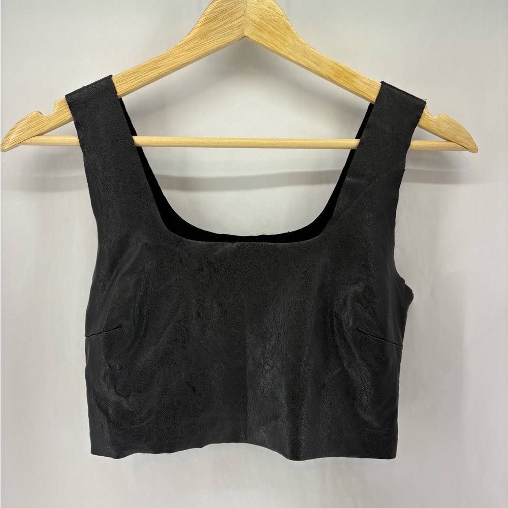 Faux Leather bralette